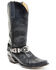 Almax Women's Studded Leather Boot Strap, Black, hi-res