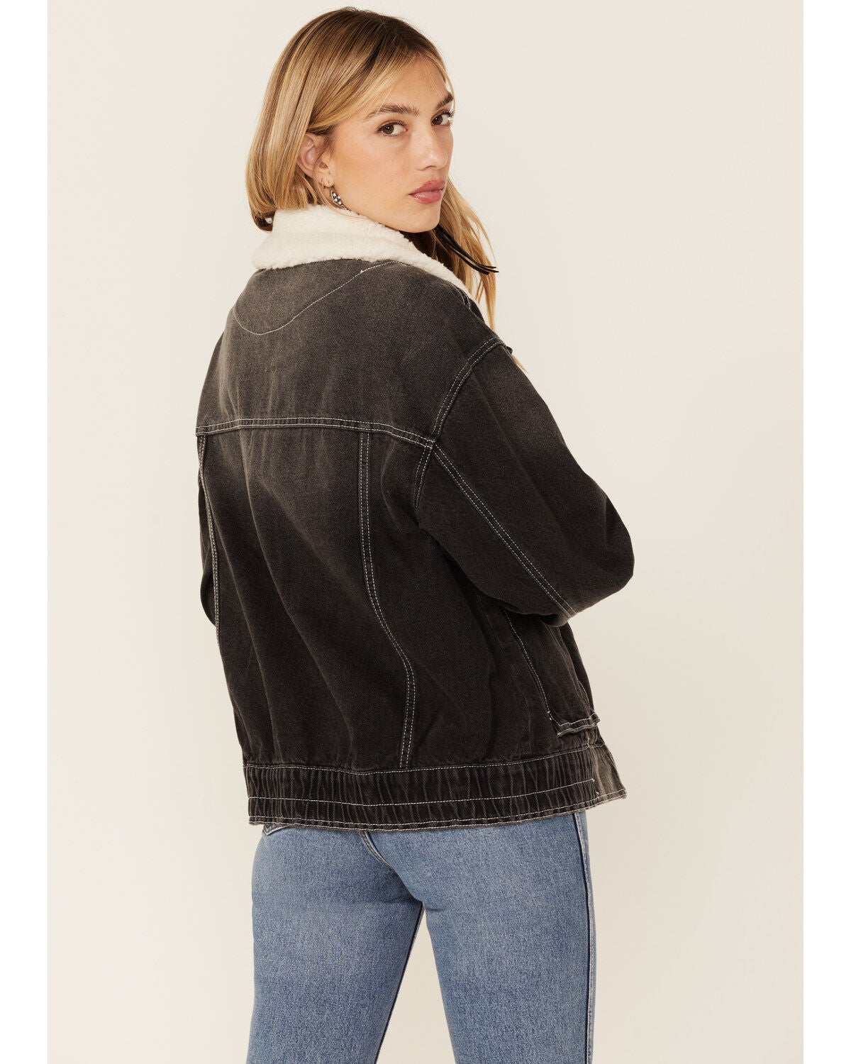 Image #3 - Free People Women's Ariel Cozy Denim Bomber Jacket , , hi-res