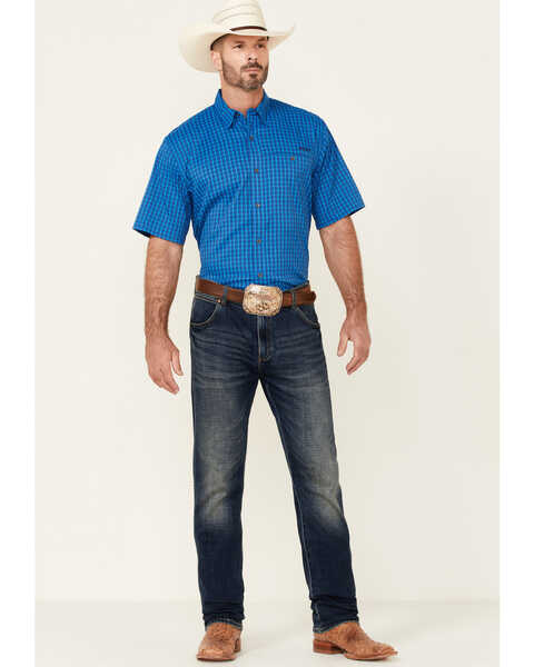 Image #2 - Ariat Men's AriatTEK Drift Small Plaid Short Sleeve Western Shirt, , hi-res