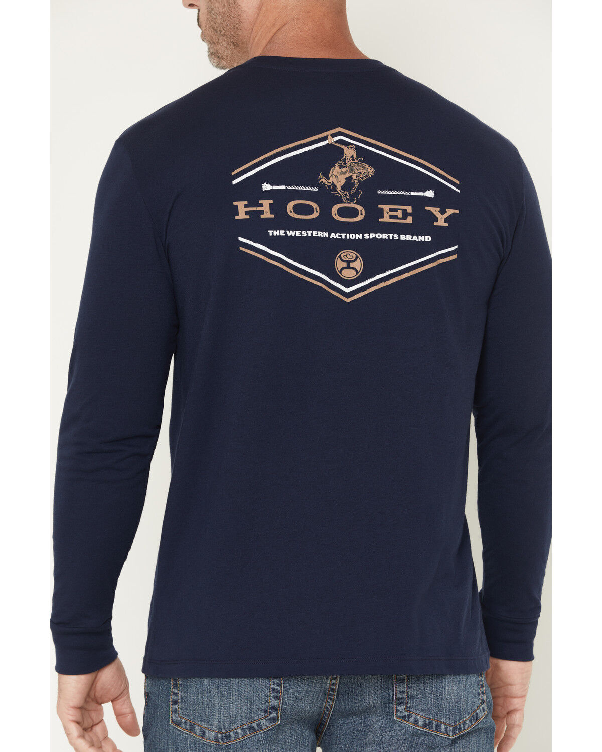 Image #4 - Hooey Men's Hooey Rocks Long Sleeve Graphic T-Shirt, Navy, hi-res