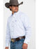 Image #3 - George Strait by Wrangler Men's White Geo Print Long Sleeve Western Shirt, White, hi-res
