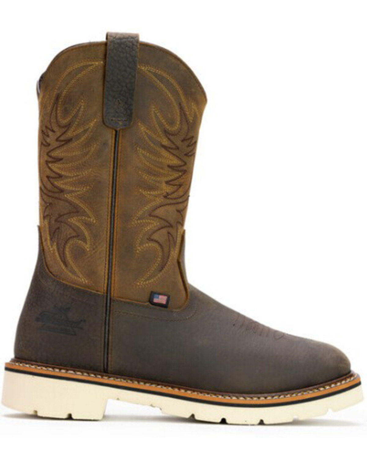 Image #2 - Thorogood Men's 11" USA Wellington Work Boots - Soft Toe, Brown, hi-res