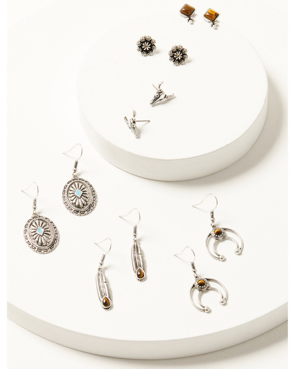 Shyanne Women's Juniper Sky Earring Set, Silver, hi-res