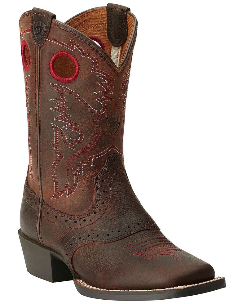 Ariat Youth Boys' Rough Stock Cowboy Boots Square Toe Boot Barn