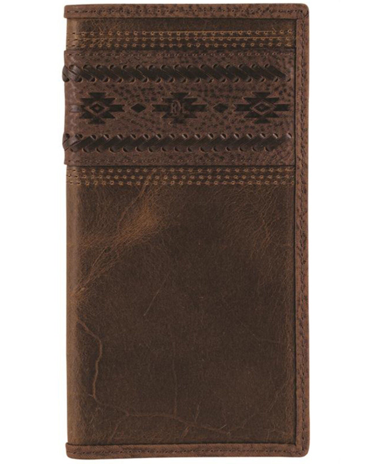 Red Dirt Hat Men's Embossed Rodeo Wallet, Brown, hi-res