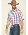 Image #3 - Tuf Cooper Men's Red Competition Stretch Plaid Short Sleeve Western Shirt, , hi-res