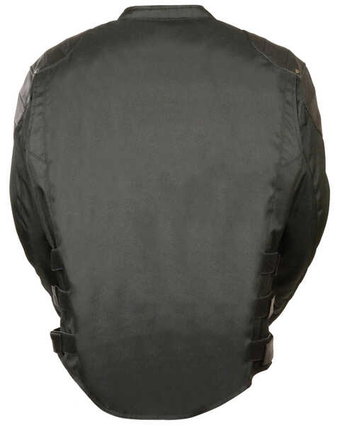 Image #3 - Milwaukee Leather Men's Assault Style Leather/Textile Racer Jacket - 4XL, Black, hi-res