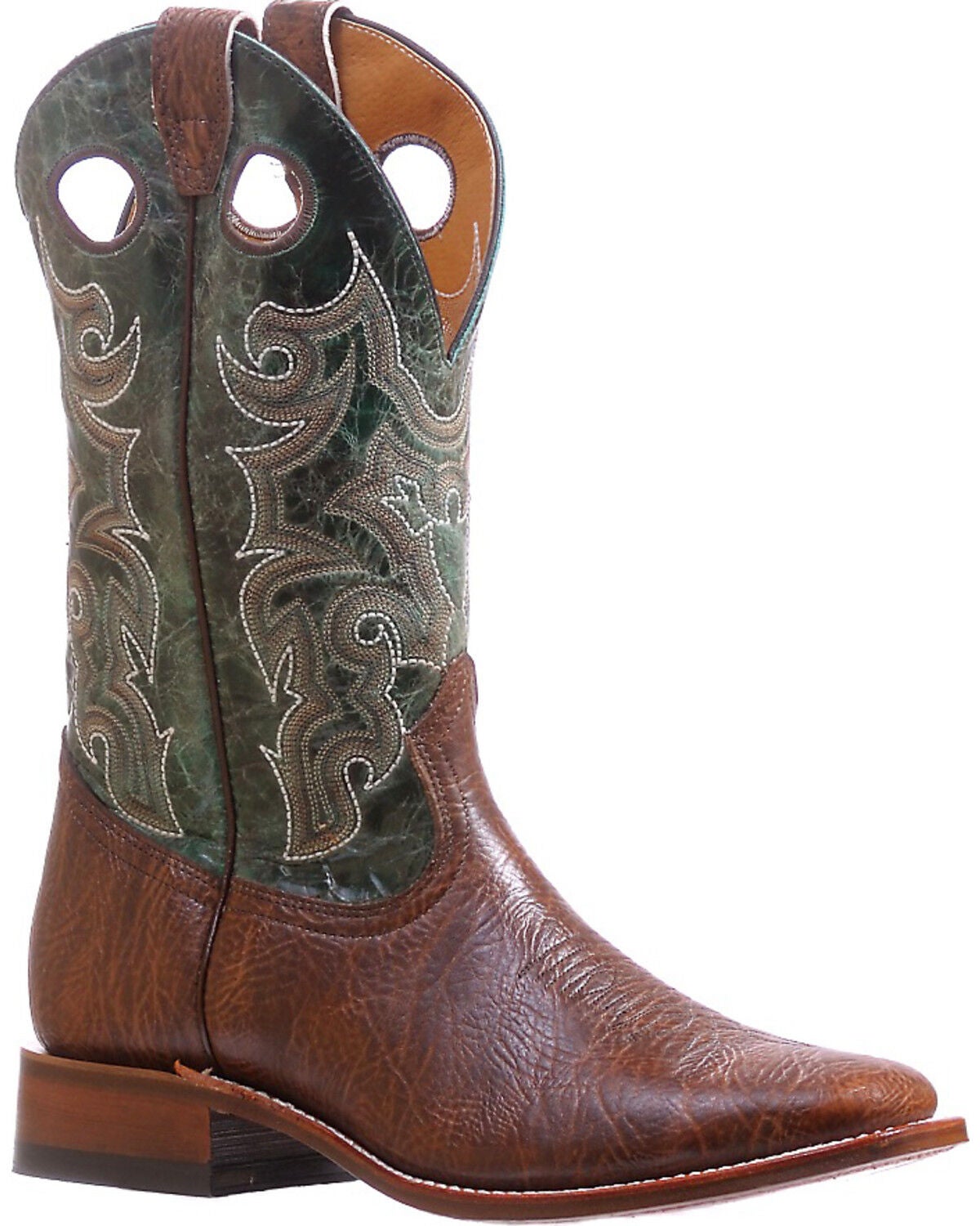 Boulet Turqueza Shoulder Cowboy Boots - Square Toe, Brown, hi-res