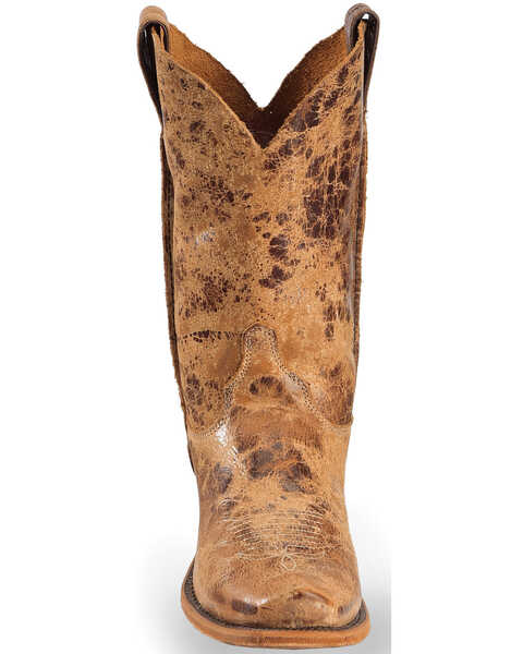 Image #4 - Justin Men's Distressed Cowboy Boots - Square Toe, , hi-res
