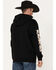RANK 45® Men's Smoke On Striped Logo Sleeve Hooded Sweatshirt , Black, hi-res