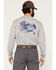 Image #1 - Ariat Men's FR Air Eagle Skull Long Sleeve Work T-Shirt, Grey, hi-res
