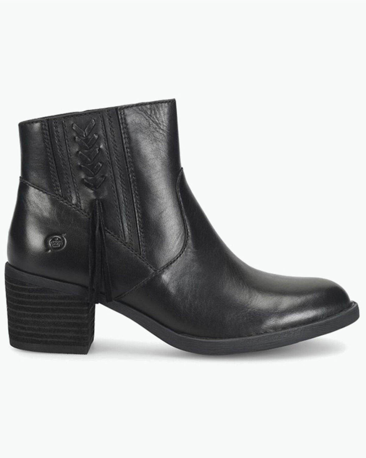 Image #2 - Born Women's Rowan Western Booties - Round Toe, Black, hi-res