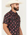 Image #2 - Rock & Roll Denim Men's Boot Barn Exclusive Tek Cactus Short Sleeve Snap Stretch Western Shirt, Black, hi-res