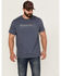 Image #1 - Brothers and Sons Men's Mercantile Weathered Slub Graphic Short Sleeve T-Shirt, Blue, hi-res