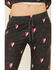 Image #2 - PJ Salvage Women's Lil Hearts Lounge Pants, Charcoal, hi-res