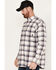 Ariat Men's FR Chiseled Plaid Print Long Sleeve Button Down Work Shirt, Blue/white, hi-res