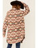 Pendleton Women's Colorful Print Oversized Doublesoft Button-Down Shirt Jacket , Sand, hi-res