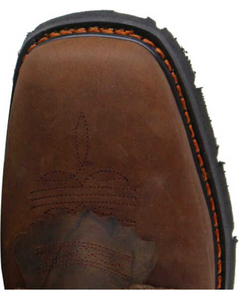 Image #6 - Cody James® Men's Waterproof Lace-Up Western Work Boots, Brown, hi-res