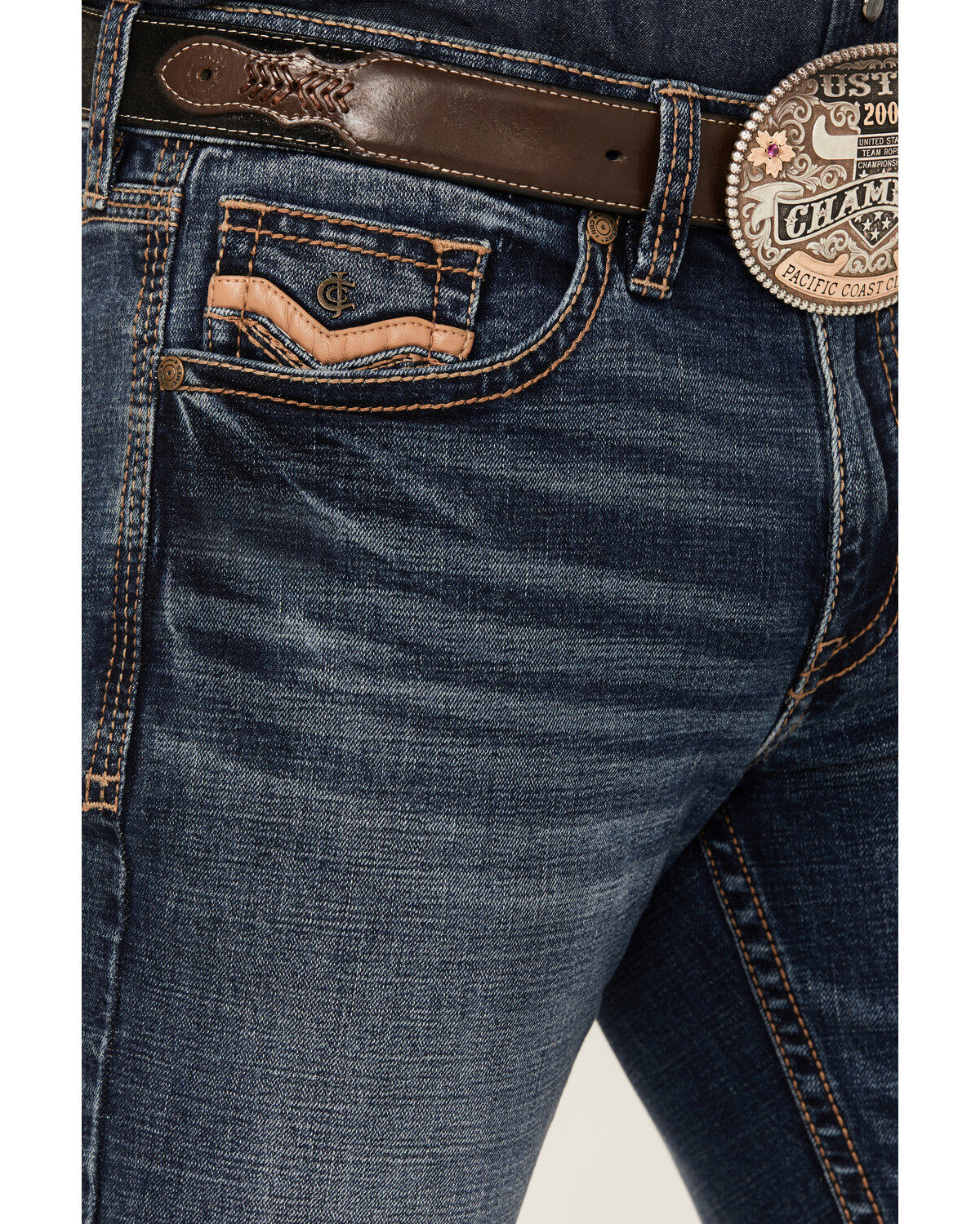 Image #2 - Cody James Men's Stonewall Wash Jackson Slim Straight Stretch Denim Jeans, Dark Wash, hi-res