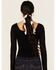 Image #2 - Idyllwind Women's Maryanna Cow Print Scarf Hair Tie - 2 Pack, Black, hi-res
