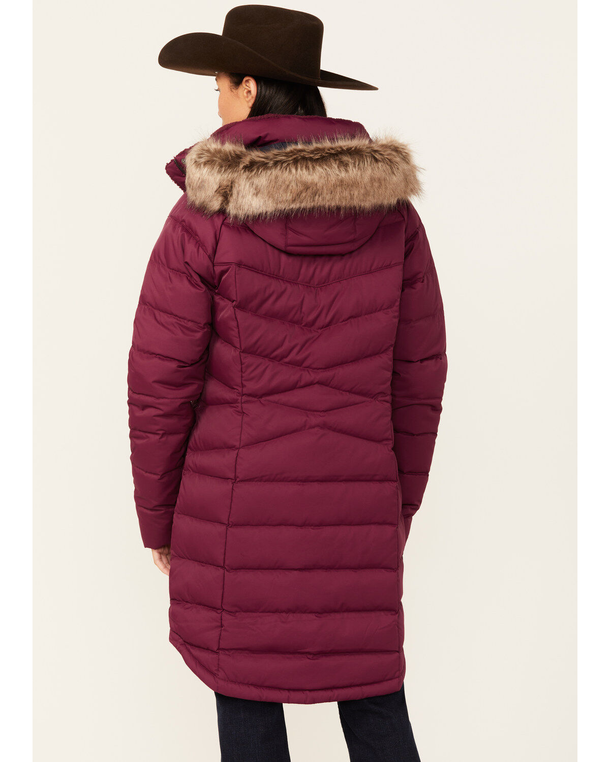 Image #4 - Columbia Women's Marionberry Belle Isle Mid Down Jacket, Red, hi-res