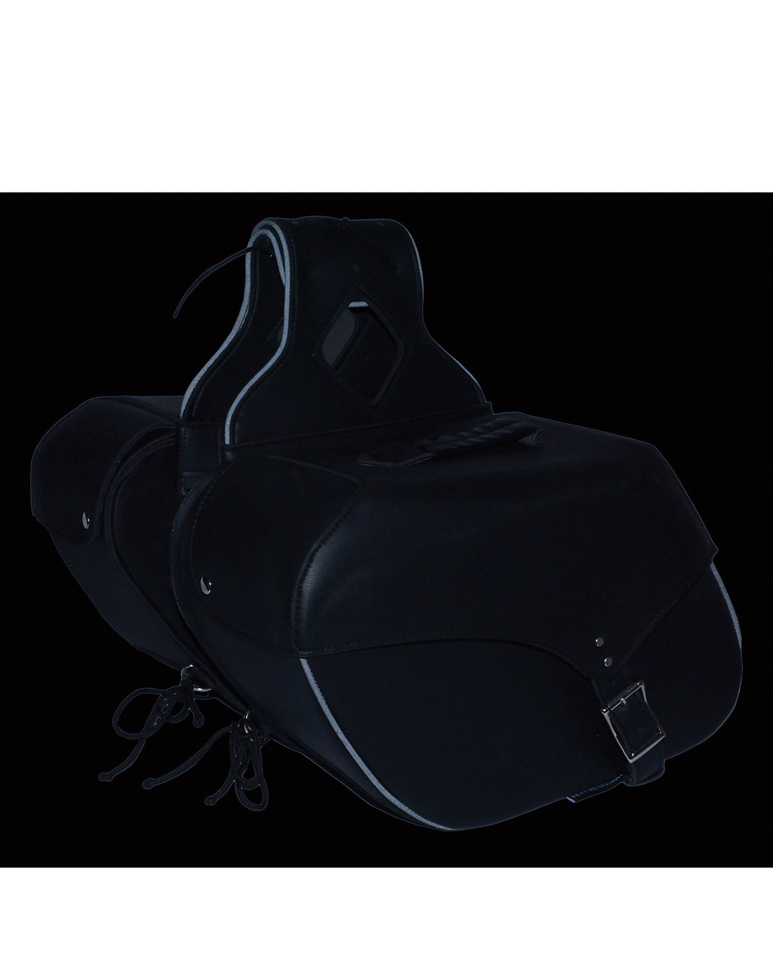 Image #4 - Milwaukee Leather Large Zip-Off Single Strap Throw Over Saddle Bag, Black, hi-res