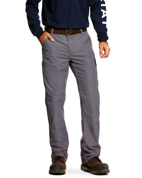 Image #2 - Ariat Men's FR M4 Duralight Ripstop Work Pants , Grey, hi-res