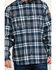  Hawx Men's FR Plaid Print Long Sleeve Woven Work Shirt - Tall , Blue, hi-res