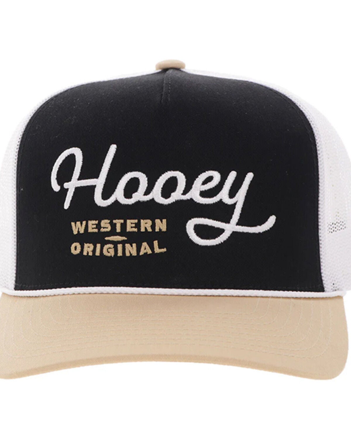 Hooey Kids' OG Trucker Cap, Black/white, hi-res
