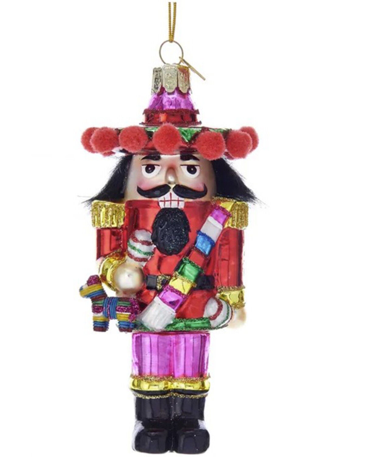 Kurt Adler Noble Gems&trade; Glass Mexican Nutcracker Ornament, Multi, hi-res