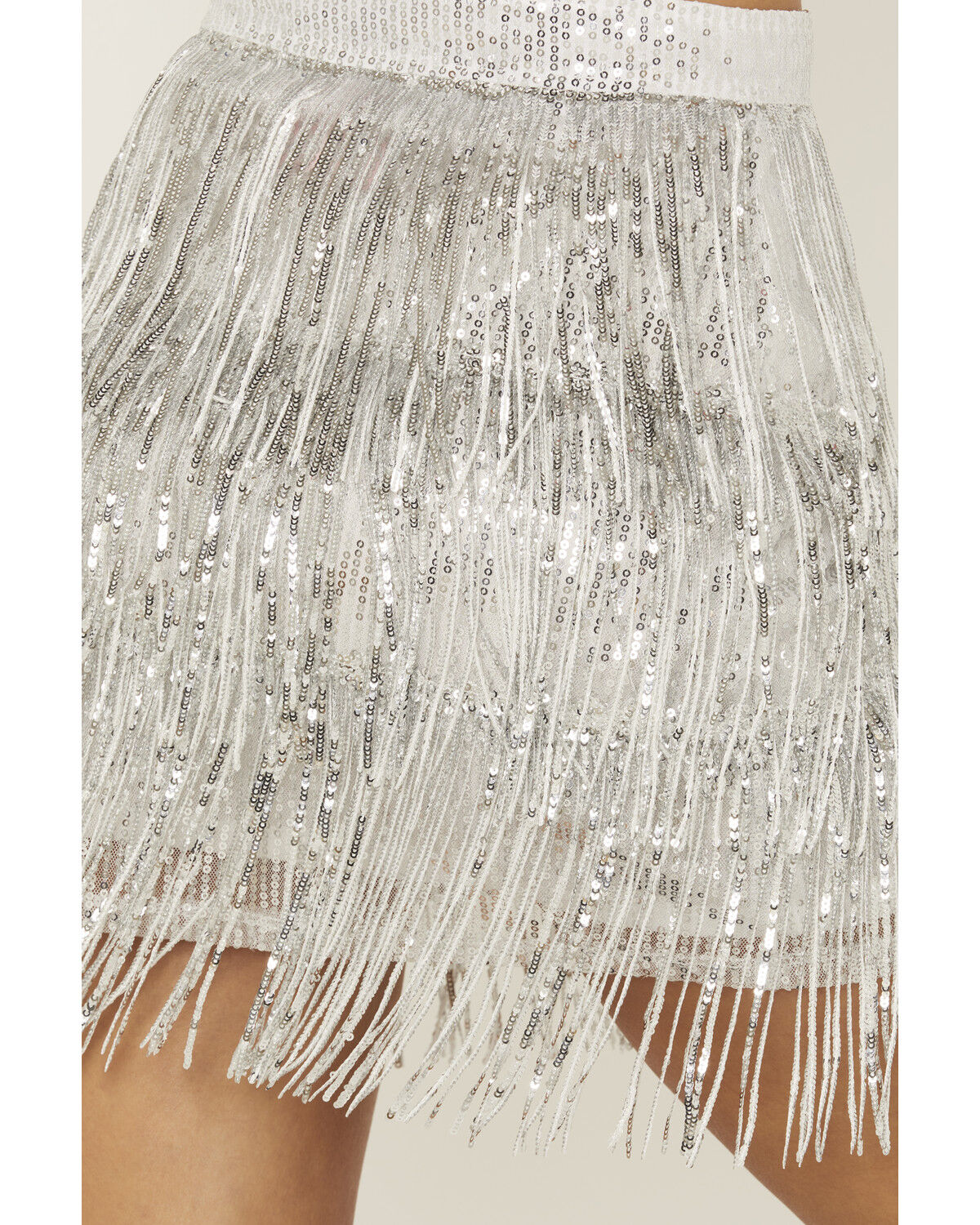 Image #4 - Rock & Roll Denim Women's Sequins Fringe Skirt, , hi-res
