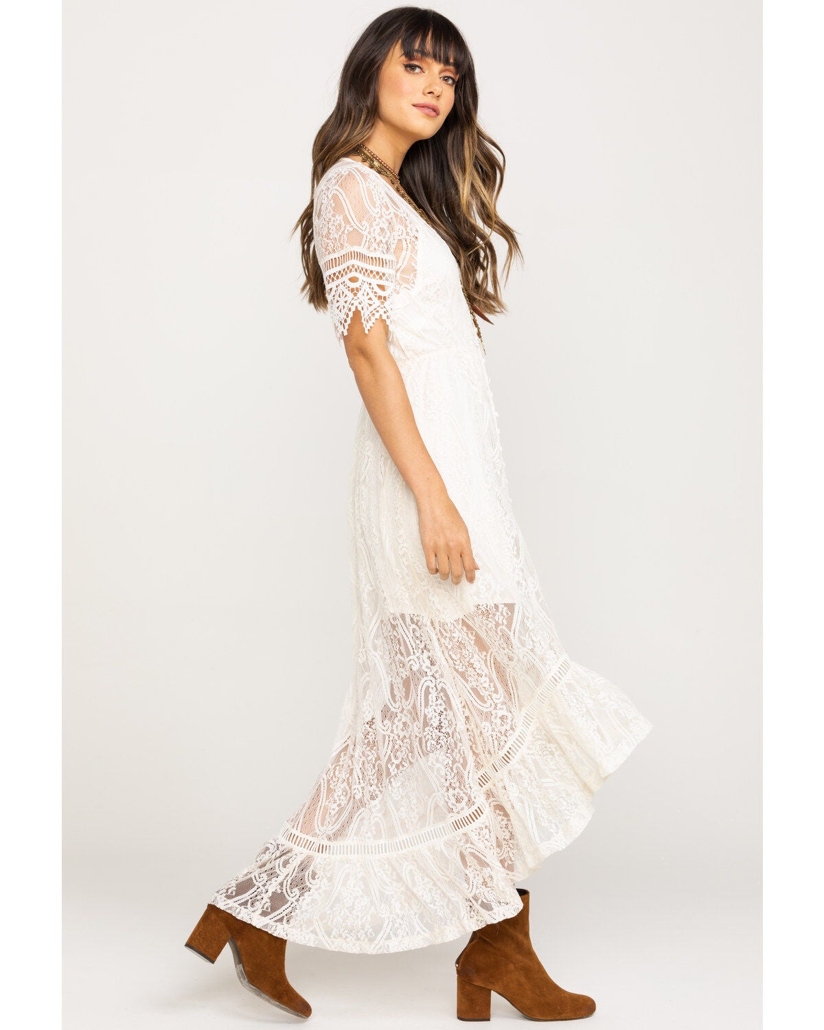 ivory lace maxi
