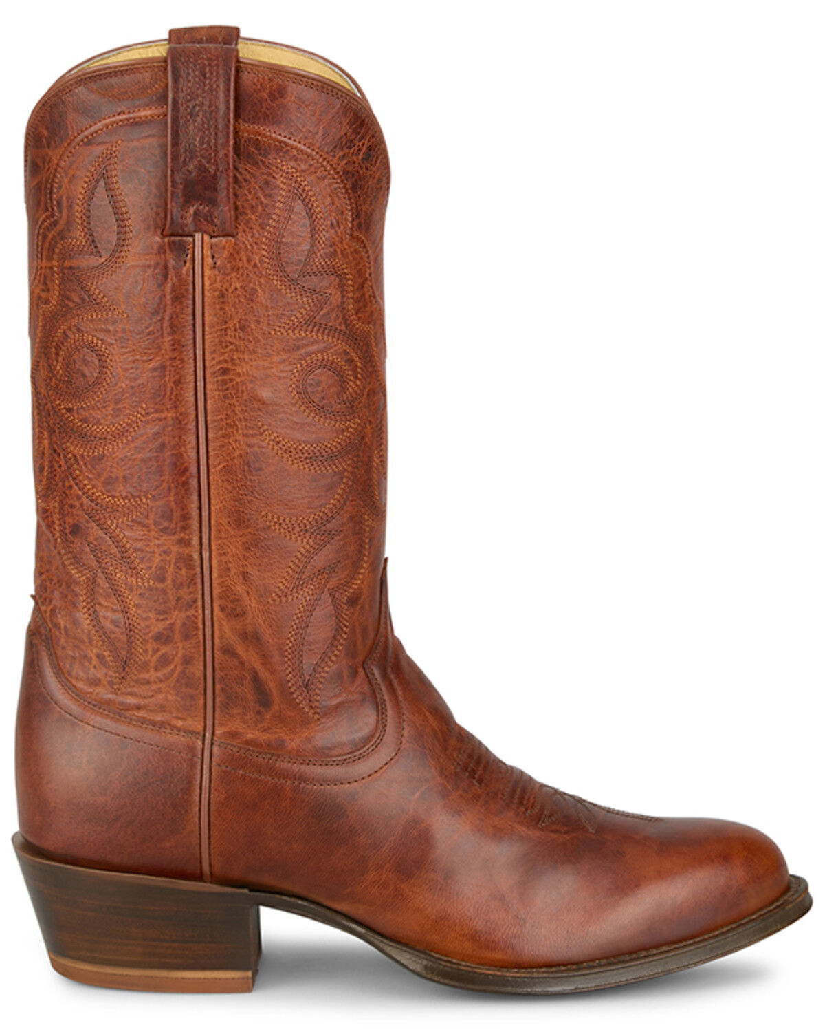Image #2 - Tony Lama Men's Marco Western Boots - Round Toe, Cognac, hi-res