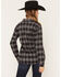 Image #4 - Idyllwind Women's Dosia Rhinestone Plaid Print Long Sleeve Button-Down Flannel Shirt, Black, hi-res