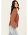 Image #2 - Cleo + Wolf Women's Long Sleeve Flowy Blouse, Coffee, hi-res