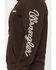 Image #4 - Wrangler Men's Rope Sleeve Logo Hooded Sweatshirt, Dark Brown, hi-res
