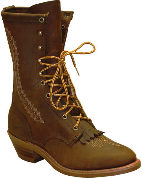 Image #1 - Abilene Men's 12" Western Packer Boots - Soft Round Toe, Brown, hi-res