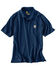 Carhartt Men's Contractor's Pocket Short Sleeve Polo Work Shirt - Big & Tall, Dark Blue, hi-res