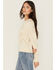 Image #2 - Cleo + Wolf Women's Embroidered Long Sleeve Shirt, Sand, hi-res