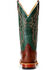 Horse Power Men's Green Top Western Boots - Broad Square Toe, Brown, hi-res