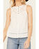 Image #3 - Eyeshadow Women's Lace Bodice Tank, White, hi-res