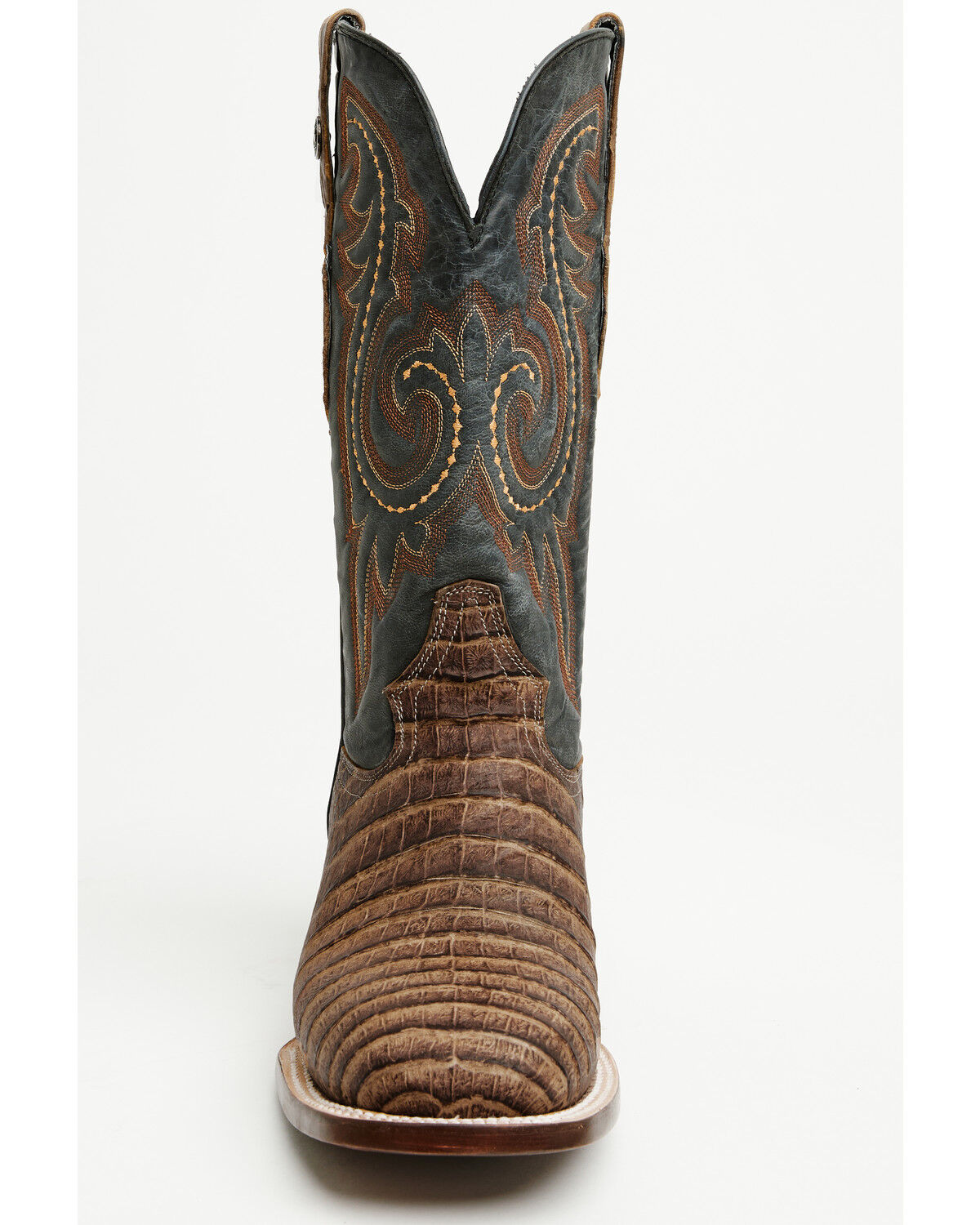 Tanner Mark Men's Exotic Caiman Print Western Boots - Broad Square Toe