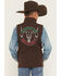 Image #1 - Cowboy Hardware Boys' Hecho En Mexico Vest, Brown, hi-res