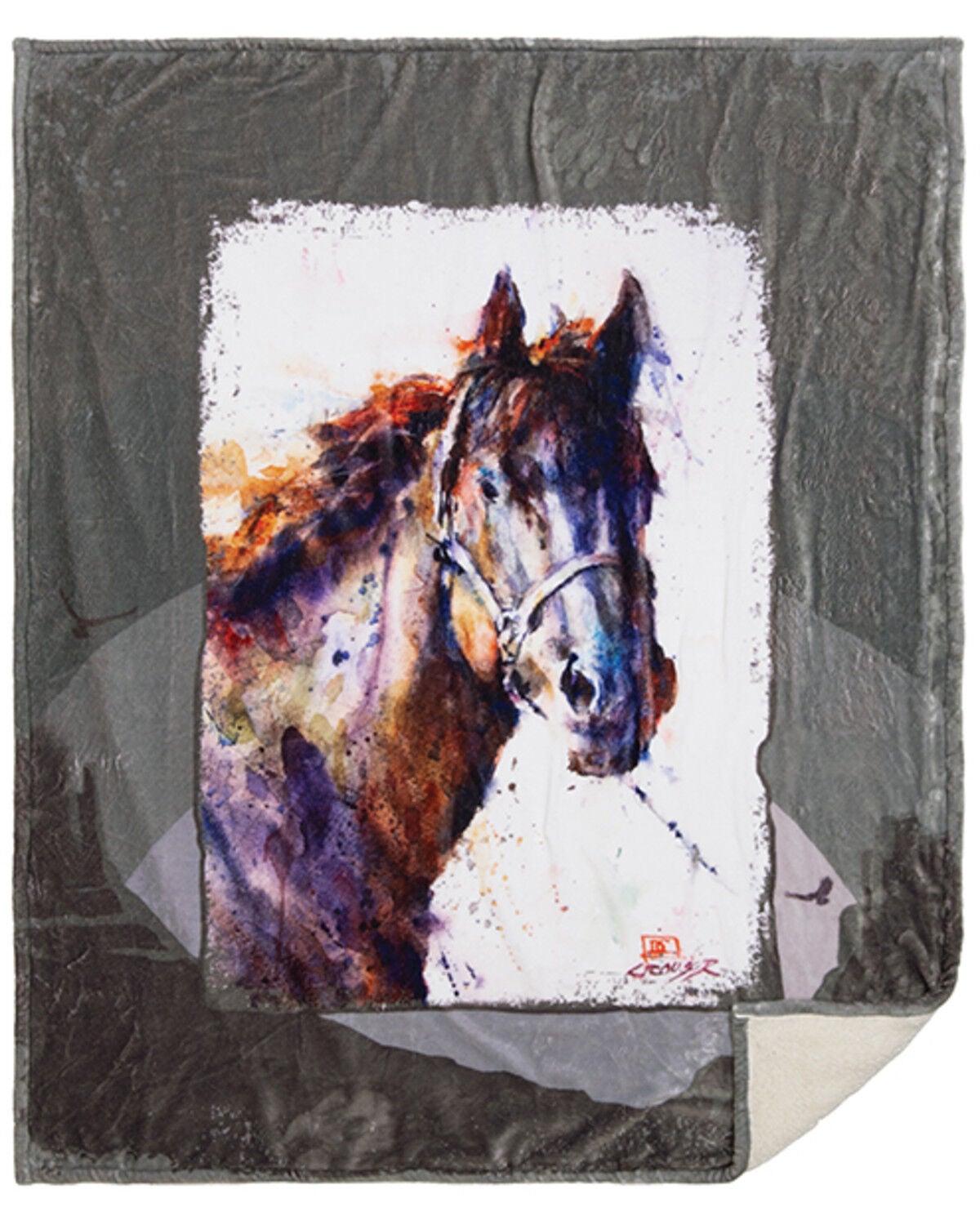 Image #1 - Carstens Home Dean Crouser Pancho Plush Sherpa Throw, Multi, hi-res