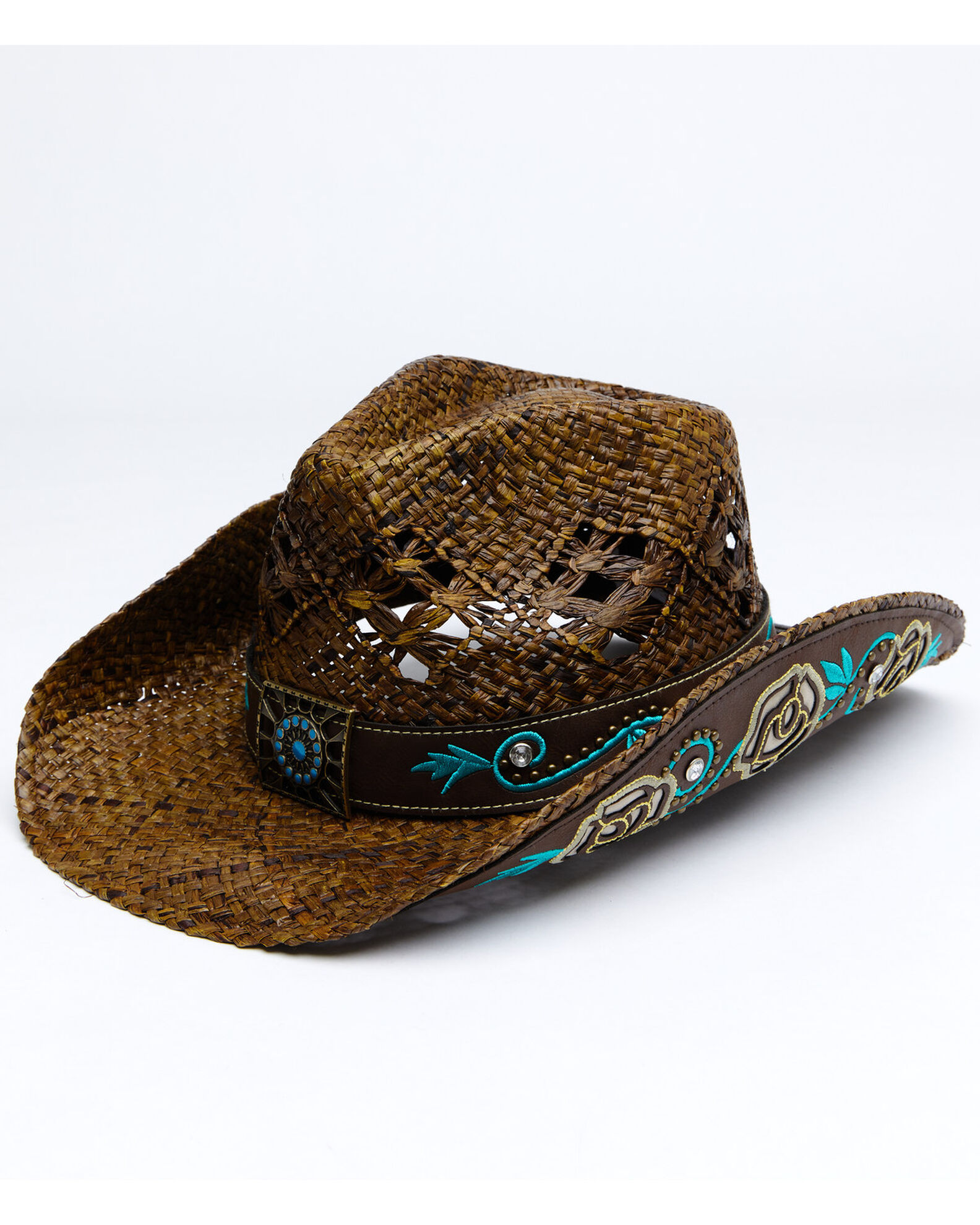 Shyanne Women's Mena Concho Straw Cowboy Hat
