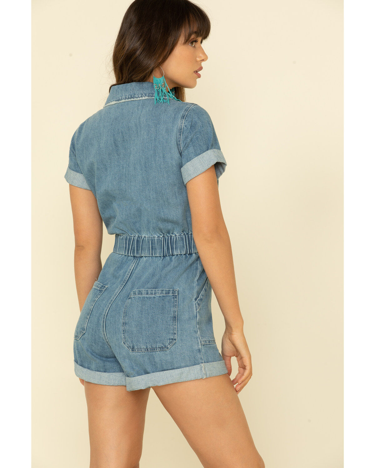 Show me your mumu denim romper Clearance
