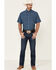 Image #2 - Panhandle Men's Geo Print Performance Short Sleeve Western Shirt , Blue, hi-res
