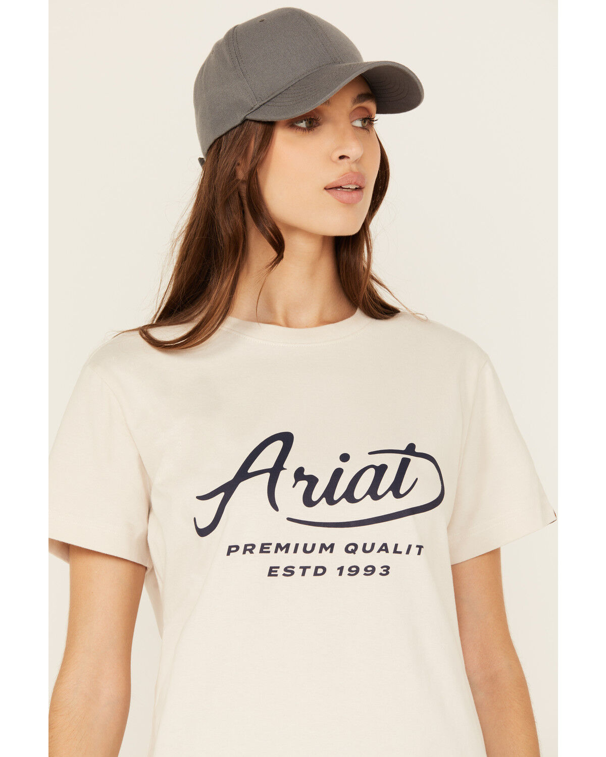 Image #2 - Ariat Women's Rebar Logo Short Sleeve Graphic Work Tee, Grey, hi-res