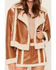 Image #6 - Show Me Your Mumu Women's Laurel Canyon Sherpa Faux Leather Skort, Cognac, hi-res