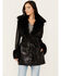 Show Me Your Mumu Women's Faux Leather and Fur Penny Lane Coat , Black, hi-res